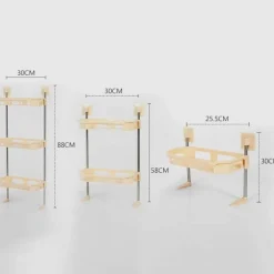 Wandmontiertes Badezimmerregal - Mehrschichtiges Organizer-Aufbewahrungsregal