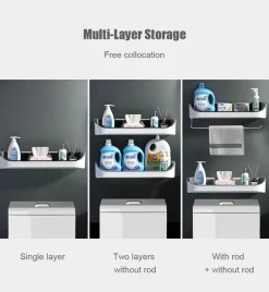 Wandmontiertes Badezimmerregal - Master Storage Organizer