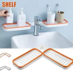 Wandmontiertes Badezimmerregal - Drehbarer, platzsparender Organizer