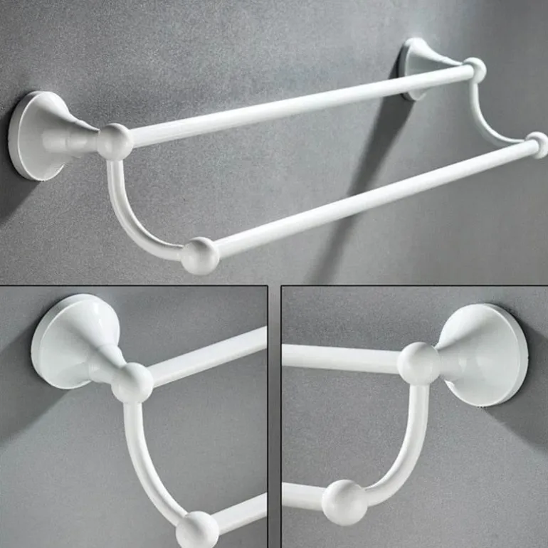 Wandmontiertes Badezimmer-Zubehörhalter-Set – Organizer für Handtücher, Toilettenartikel und Accessoires