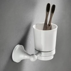Wandmontiertes Badezimmer-Zubehörhalter-Set – Organizer für Handtücher, Toilettenartikel und Accessoires