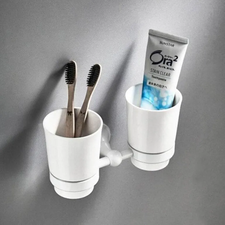 Wandmontiertes Badezimmer-Zubehörhalter-Set – Organizer für Handtücher, Toilettenartikel und Accessoires