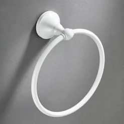 Wandmontiertes Badezimmer-Zubehörhalter-Set – Organizer für Handtücher, Toilettenartikel und Accessoires