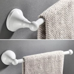 Wandmontiertes Badezimmer-Zubehörhalter-Set – Organizer für Handtücher, Toilettenartikel und Accessoires
