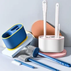 Wandmontiertes Toilettenbürstenset – Platzsparender Badezimmer-Organizer