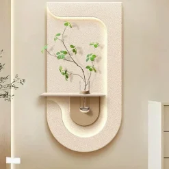 Wandvase Lampe mit grüner Pflanze - Eingangsdekor