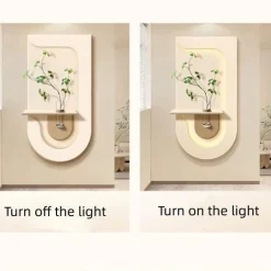 Wandvase Lampe mit grüner Pflanze - Eingangsdekor