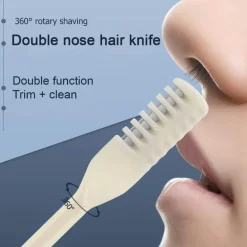 Waschbarer Nasenhaarentferner mit Doppelkopf – Sanftes Trimmwerkzeug