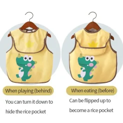 Wasserdichte Babyschürze mit Tiermuster – süßer Kochkittel für Kinder