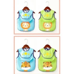 Wasserdichte Babyschürze mit Tiermuster – süßer Kochkittel für Kinder