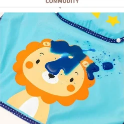 Wasserdichte Babyschürze mit Tiermuster – süßer Kochkittel für Kinder