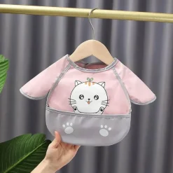 Wasserdichte Cartoon-Babylätzchen – leicht zu reinigende Lätzchen zum Füttern von Kindern