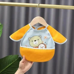 Wasserdichte Cartoon-Babylätzchen – leicht zu reinigende Lätzchen zum Füttern von Kindern