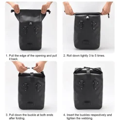 Wasserdichte Fahrradsatteltasche - Robuste Fahrrad-Schultertasche
