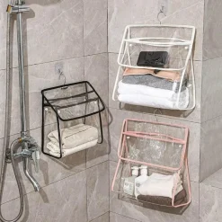Wasserdichte, hängende Badezimmer-Organizer-Tasche – transparente Aufbewahrungslösung