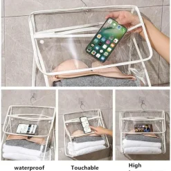 Wasserdichte, hängende Badezimmer-Organizer-Tasche – transparente Aufbewahrungslösung