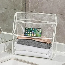 Wasserdichte, hängende Badezimmer-Organizer-Tasche – transparente Aufbewahrungslösung