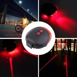 Wasserdichte LED-Laser-Fahrradwarnlampe - Helles Sicherheitslicht