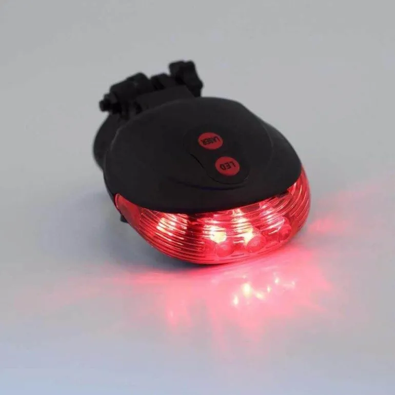 Wasserdichte LED-Laser-Fahrradwarnlampe - Helles Sicherheitslicht