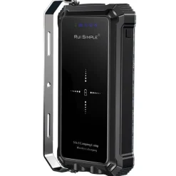 Wasserdichte LED-Powerbank - Tragbares Ladegerät mit kabellosem Laden