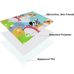 Wasserdichte Wickelunterlage - Wiederverwendbares Cartoon-Design