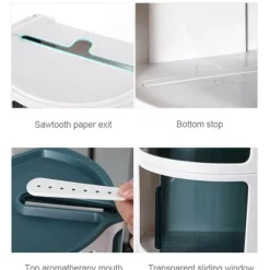 Wasserdichter Badezimmer-Organizer ohne Bohren – Zubehörhalter