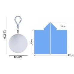 Wasserdichter Einweg-Regenponcho – Notfall-Regenmantel