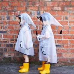 Wasserdichter transparenter Regenmantel für Kinder – süße Regenbekleidung für Kinder