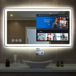 Wasserdichter Zauberspiegel mit LED-Touchscreen – intelligenter Kosmetikspiegel