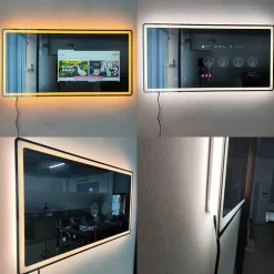Wasserdichter Zauberspiegel mit LED-Touchscreen – intelligenter Kosmetikspiegel