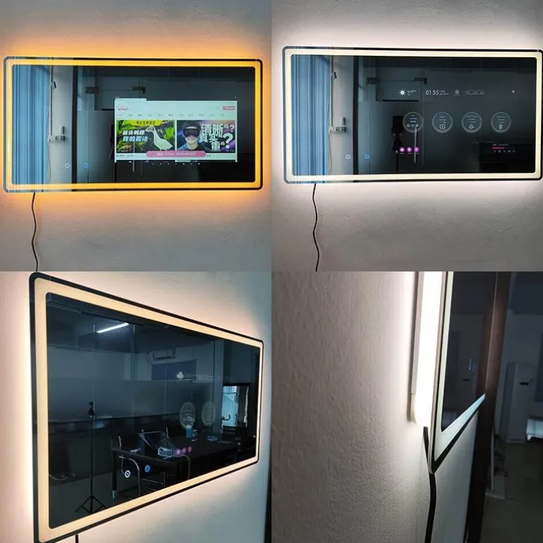 Wasserdichter Zauberspiegel mit LED-Touchscreen – intelligenter Kosmetikspiegel