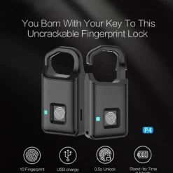 Wasserdichtes Smart Lock mit Fingerabdruck – Sicherer schlüsselloser Zugang per Touch