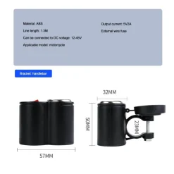 Wasserdichtes USB-Motorradladegerät - Lenkerzubehör