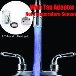 Wasserhahn mit LED-Temperatursensor – Bunter Wasseranzeigehahn