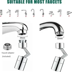 Wasserhahnverlängerung – Universelle Wasserdurchflussverlängerung