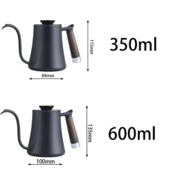 Wasserkocher mit Schwanenhals-Aufguss – Kaffeemaschine mit Holzgriff