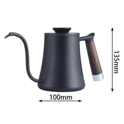 Wasserkocher mit Schwanenhals-Aufguss – Kaffeemaschine mit Holzgriff