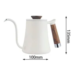 Wasserkocher mit Schwanenhals-Aufguss – Kaffeemaschine mit Holzgriff