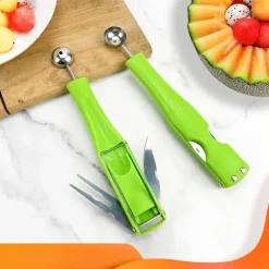 Wassermelonen-Multischneider – Dreifach-Schneidewerkzeug zum einfachen Servieren von Obst