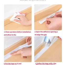 Waterproof Shower Seal Strip - Easy Install Bath Waterproofing