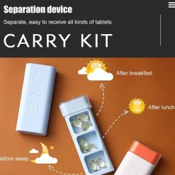 Wöchentlicher Pillen-Organizer - Bunter Mini-Dispenser