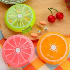 Wöchentliches Pillendosen-Set – 2 drehbare Medikamentenboxen