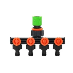 4-Wege-Wasserverteiler für den Gartenhahn – Schlauchverbinder-Bewässerungssystem