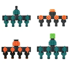 4-Wege-Wasserverteiler für den Gartenhahn – Schlauchverbinder-Bewässerungssystem
