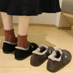 Weiche Pelz Damenschuhe - Gemütliche Herbstschuhe