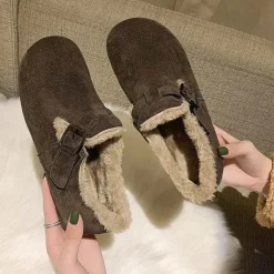 Weiche Pelz Damenschuhe - Gemütliche Herbstschuhe