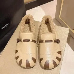 Weiche Pelz Damenschuhe - Gemütliche Herbstschuhe