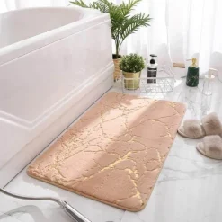 Weiche, saugfähige, rutschfeste Badezimmermatte – flauschiges, modernes Design