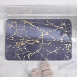 Weiche, saugfähige, rutschfeste Badezimmermatte – flauschiges, modernes Design