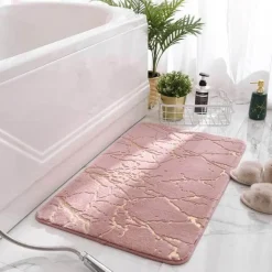 Weiche, saugfähige, rutschfeste Badezimmermatte – flauschiges, modernes Design